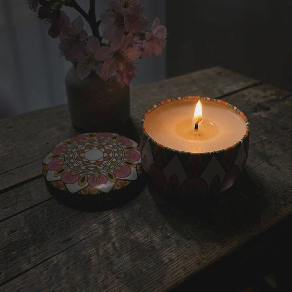 Mandala Jar Candle variation 2