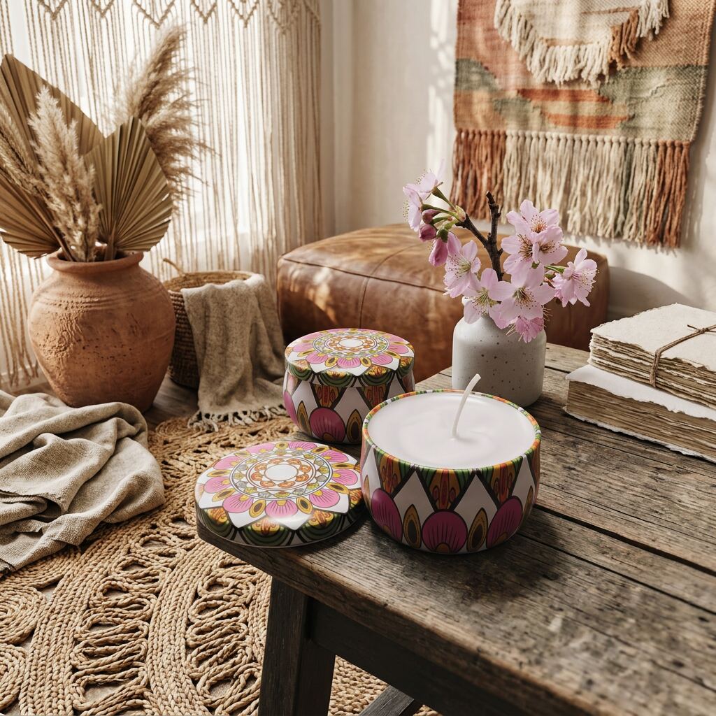 Mandala Jar Candle